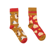 Chaussettes en coton biologique au motif animal et fromage - durables, confortables et élégantes pour les enfants
